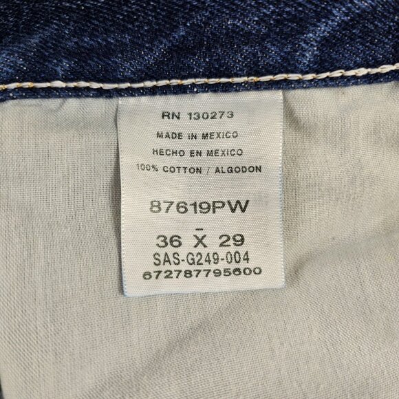 Rustler Jeans Men's 36x29 Blue Dark Wash Regular Fit Straight Leg Heavyweight - Picture 9 of 13